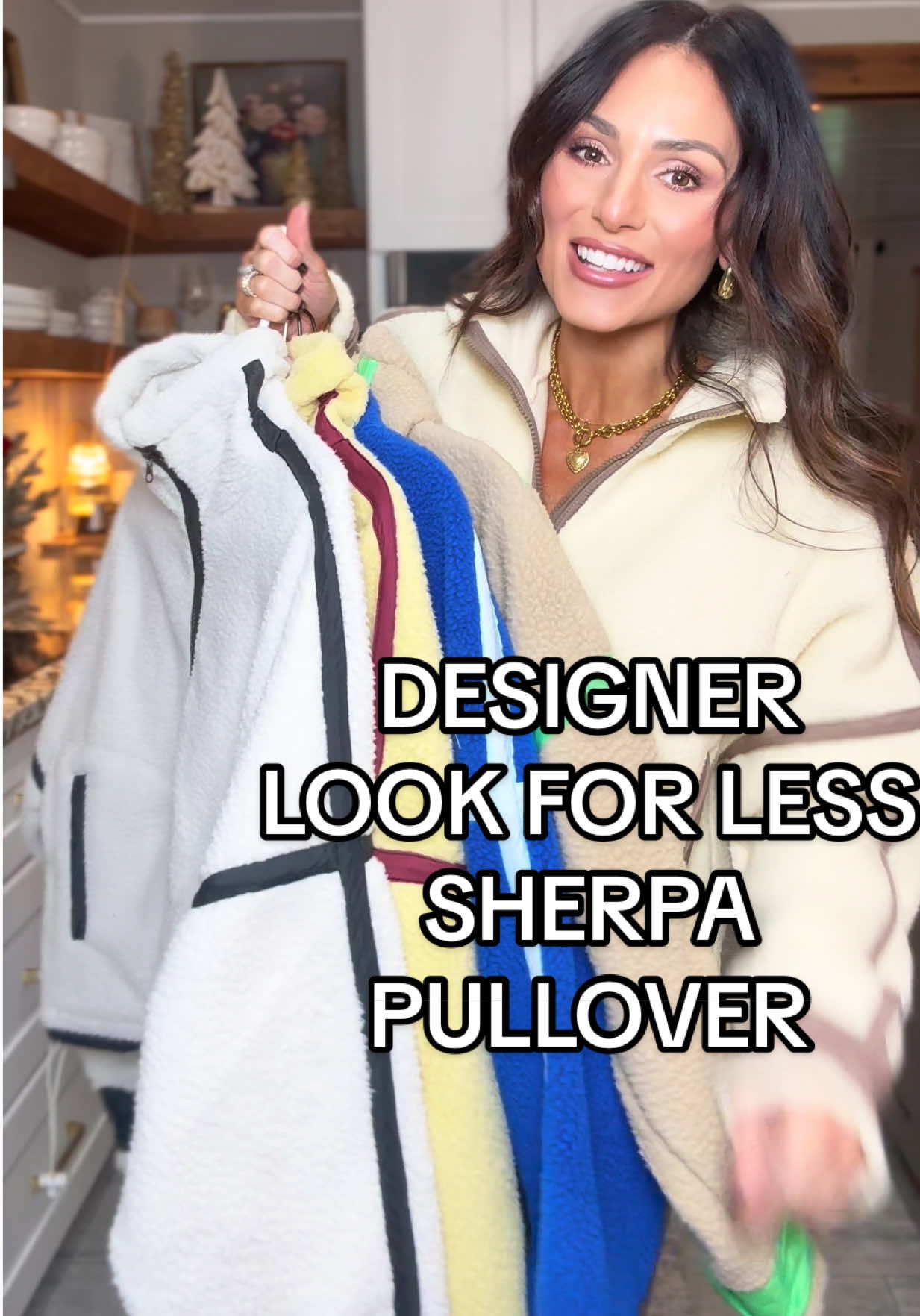 These designer inspired Sherpa pullovers are so good! I love the colors, the fit & price!! @TanmingFashion #pullover #sherpa #tiktokshopholidayhaul #affordablefashion #lookalike 
