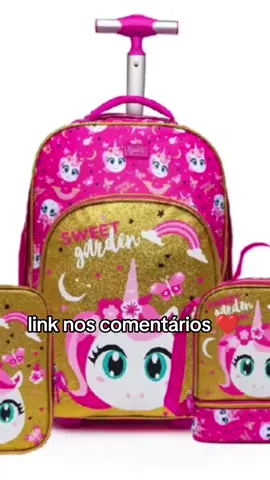 Kit Escolar Mochila de Rodinhas Estojo Lancheira Unicórnio #kitescolar #kit #mochila #unicornio 