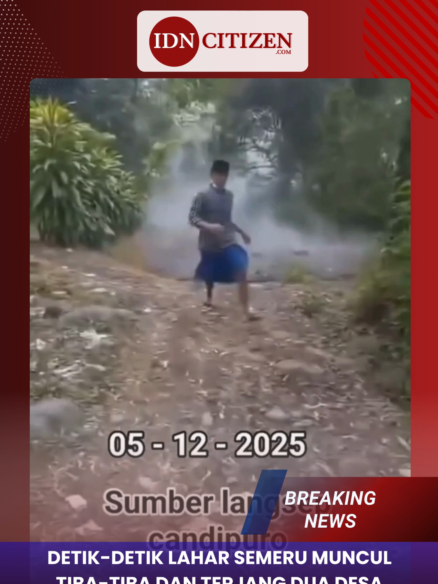 Banjir lahar dingin Gunung Semeru kembali menerjang dua desa di Kecamatan Candipuro, Kabupaten Lumajang, Jumat (5/12). Sembilan rumah dan satu tempat usaha warga dilaporkan terdampak, sementara akses jalan utama ke Desa Jugosari terputus. Warga sebagian mengungsi ke tenda Lumbung Pangan dan sebagian lainnya melakukan evakuasi mandiri ke dataran tinggi. Ingin tahu fakta lain dari peristiwa ini? Cek artikel lengkapnya dibawah ini. https://www.idncitizen.com/news/566921198/sembilan-rumah-dan-usaha-warga-di-lumajang-rusak-akibat-lahar-semeru-ini-detilnya #GunungSemeru #LaharDingin #Lumajang #BencanaAlam #Evakuasi #Warga #BPBDJatim #Video #LaharSemeru #DesaJugosari #BeritaTerkini