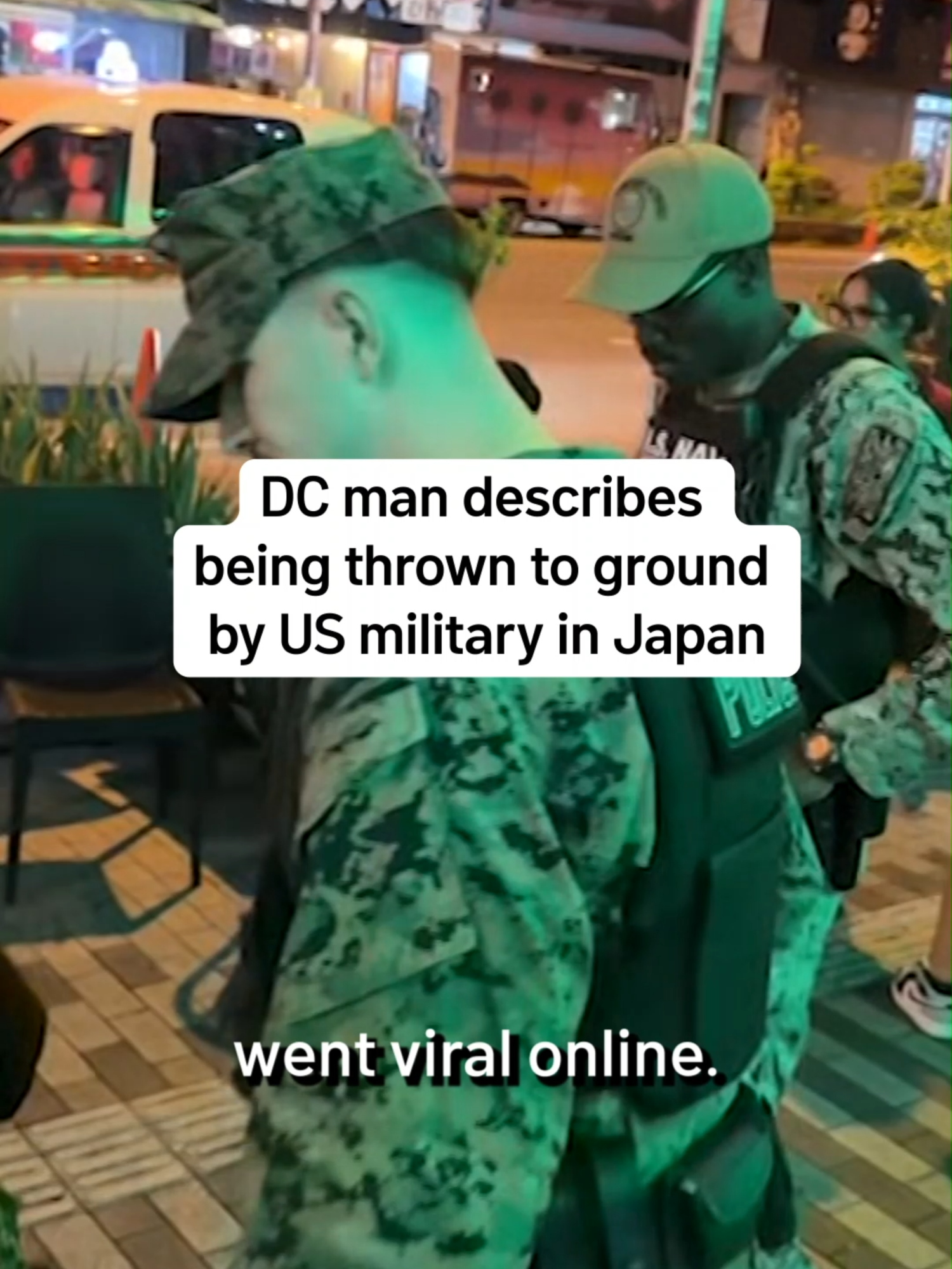A video viewed millions of times on social media shows a D.C. man thrown to the ground by U.S. servicemembers in Japan. News4’s Joseph Olmo spoke to that man. #districtofcolumbia #dmvtiktok #dmvnews #maryland #dctiktok #dmv #dc #virginia #northernvirginia #okinawajapan #japan #Okinawa