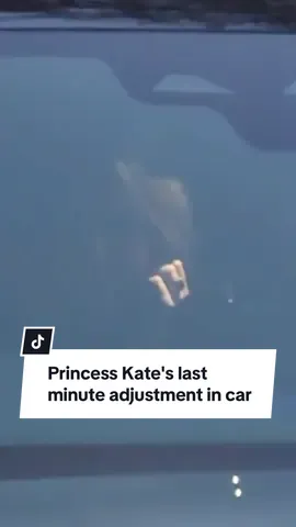 The Princess of Wales, like anyone else stepping out of a car, took a moment while photographers waited - to make sure she was looking her best.