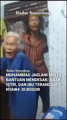 BOGOR - Sebuah panggilan bantuan darurat yang sangat mendesak telah dilayangkan oleh seorang warga Bogor, Muhammad Jaelani, melalui media sosial, menyuarakan kekhawatiran terbesar atas keselamatan keluarganya. Jaelani mengungkapkan bahwa anak, istri, dan ibunya saat ini berada dalam ancaman nyawa dan dikhawatirkan akan terjadi pembvnvh4n jika tidak ada intervensi segera dari pihak berwenang dan publik. ​Jaelani memohon agar pesannya disebarkan secara luas untuk menarik perhatian publik dan instansi terkait. Panggilan darurat ini secara spesifik ditujukan kepada Novi Pratiwi, yang disebutnya kerap menangani Orang Dengan Gangguan Jiwa (ODGJ), serta Kang Dedi Mulyadi (yang ia sebut sebagai Gubernur Jawa Barat), agar dapat segera turun tangan memberikan bantuan dan perlindungan. ​Situasi darurat ini dilaporkan terjadi di kediaman Jaelani: ​Jalan Kampung Gang Erpah, RT 003 RW 011, Desa Pasir Erih, Kecamatan Taman Sari, Bogor. ​Jaelani juga menyertakan nomor kontak pribadinya untuk verifikasi dan bantuan segera: ​Kontak Muhammad Jaelani: 0857-1715-0930 Keselamatan keluarga Muhammad Jaelani adalah prioritas utama. Intervensi cepat sangat dibutuhkan untuk mencegah tragedi.   sc : kamerapengawas #beritaviral #beritaterkini #bogor