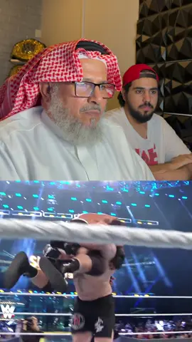 الوالد تحمس مع النزال 👨🏻‍🦳👏😅😅#WWE #wwereaction #brocklesnar #goldberg #wwefan 