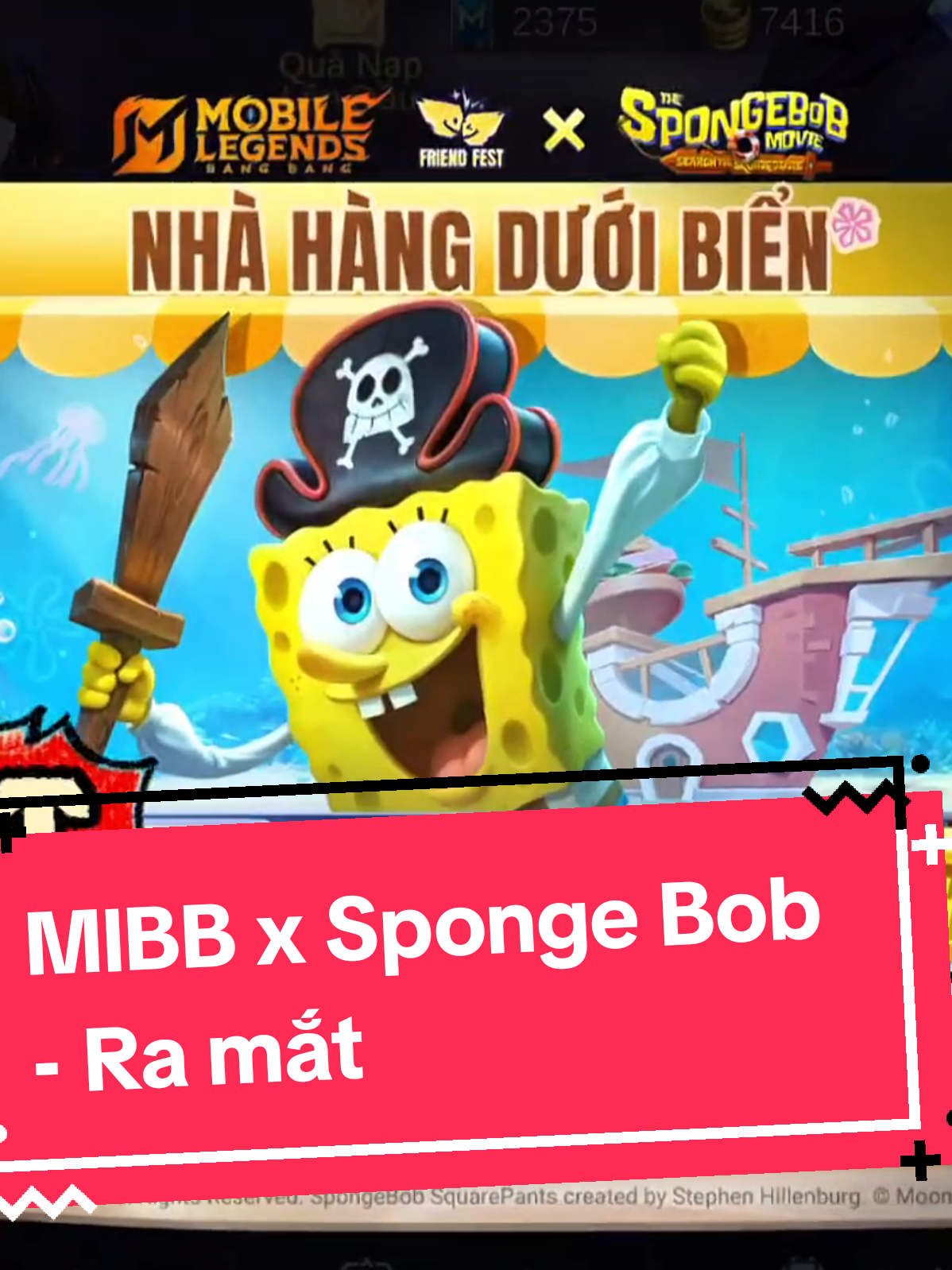 MLBB hợp tác Sponge Bob chính thức ra mắt #MLBBXSpongeBob #MLBBFriendFest #MLBFF #MLBBpd #mlbbpd11 