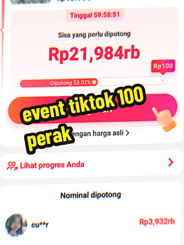 siapa yg fomo juga ikutan event tiktok? #eventtiktok #tiktok100perak #viralevent 