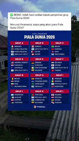 ✅ RESMI: Inilah hasil undian babak penyisihan grup Piala Dunia 2026! Menurut Vivamania, siapa yang akan juara Piala Dunia 2026?#pialadunia2026 #disponsori #updatebolaterbaru #pialadunia #viral 