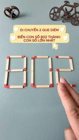 Di chuyển 2 que diêm , mời các cao thủ #xuhuong #caudo #iq #mẹo #thongminh 