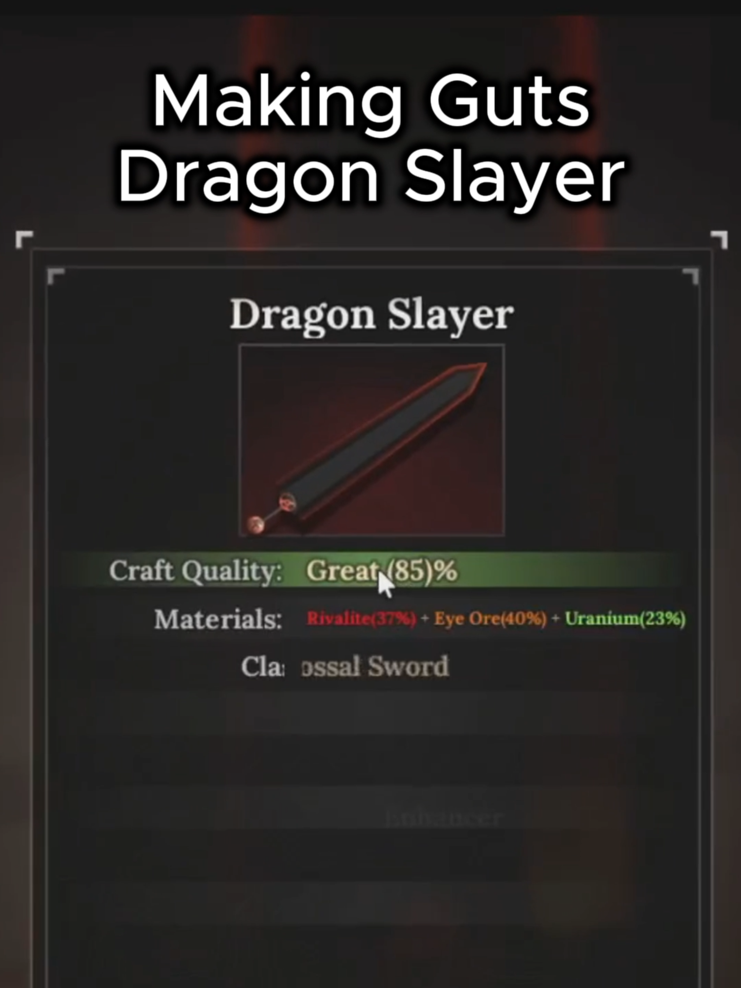 85 percent quality 💔 #theforge #forge #roblox #dragonslayer