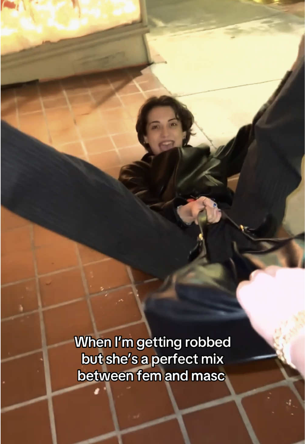 You can take me instead baby 😼😝 #wlw #masc #fem 