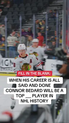 Bedsy’s on the path to becoming a top __ player in NHL history… 👀 (via @NHL) #hockey #hockeytiktoks #NHL #connorbedard #chicagoblackhawks 