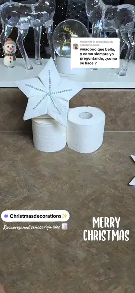 Respuesta a @yasneidys.gmezCOMPARTIENDO MIS IDEAS EN PAPEL HIGIÉNICO 🧻 🥰 #origamitutorials #decoracionesenpapeldebaño #decorativetoiletpaper #christmasdecorations #arteenpapel 