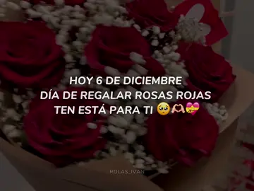 Hoy 6 de diciembre  día de regalar rosas rosas ten estas para ti 🥺🫶🏻💝 #parejas #amor #6dediciembre #rosasrojas #paradedicar 