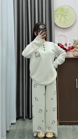 Đồ Bộ Mặc Nhà Nữ Nỉ Bông #bomacnha #boni #setbo #thoitrangnu #xuhuong 