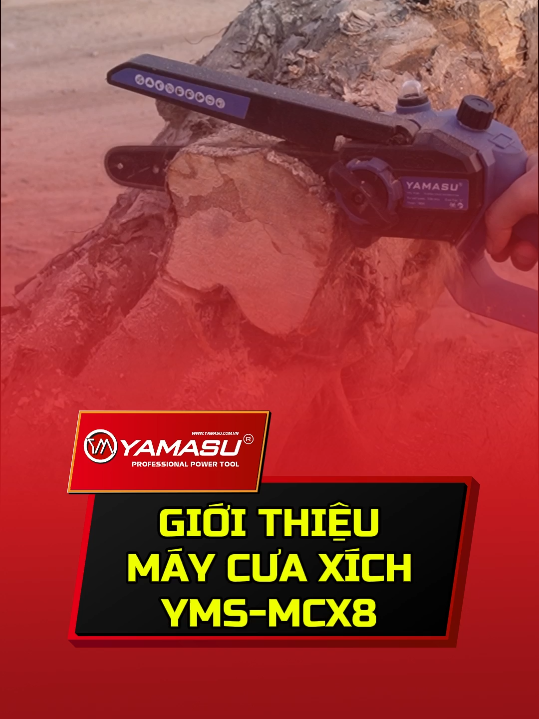 GIỚI THIỆU MÁY CƯA XÍCH PIN CẦM TAY YMS-MCX8  ##powertools #yamasu