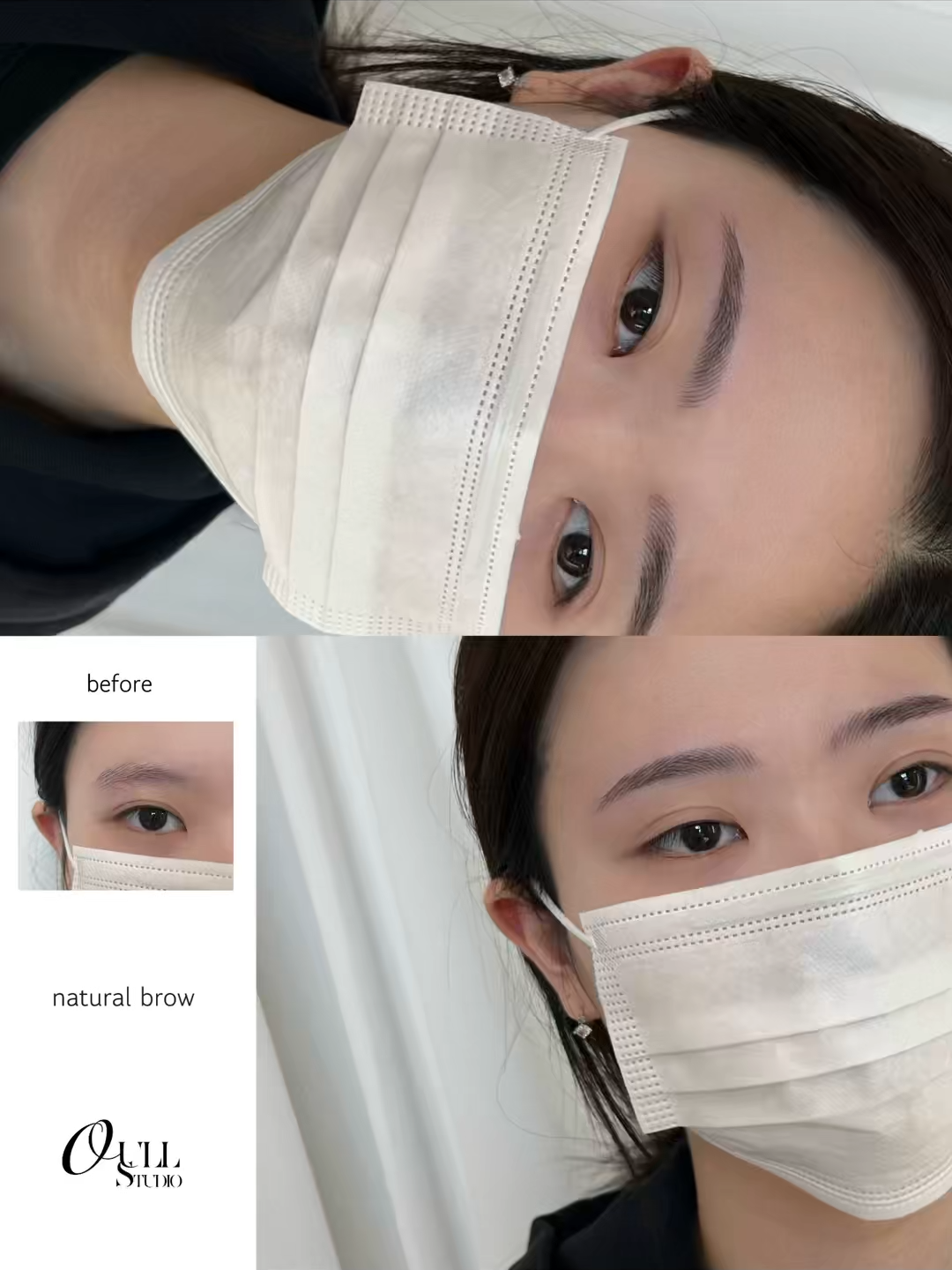 아직 어려 보이는 인상이었던 고객님,  연한 모질이 눈썹을 더 흐리게 보이게 했던 타입. 부드러움은 그대로, 흐릿함만 잡아주는 자연눈썹으로  분위기를 또렷하게 만들어드렸어요. 첫 눈썹으로 이런 자연스러움… 너무 찰떡 🤎 #광주눈썹문신 #자연눈썹문신