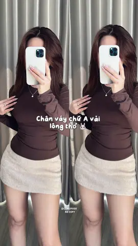 chân váy lông thỏ siu tôn dáng ✨ #chanvay #chanvayxinh #chanvayngan #dazzi #phoidoxinh 