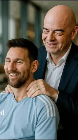 Messi se reúne con infantino después del sorteo del mundial. #argentina #messi 