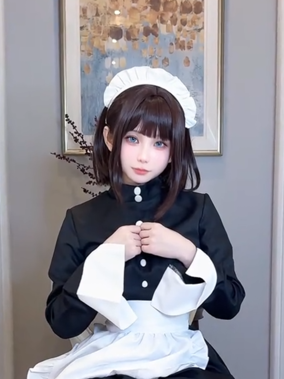 #douyin抖音 #cosplay #rurikawatsubaki #maidkyouiku #cute 