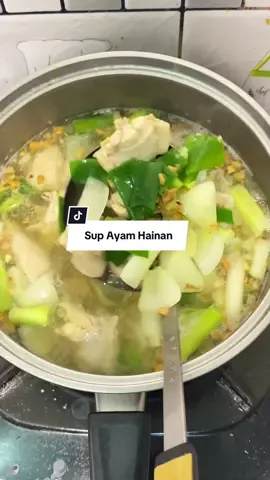 Sup ayam hainan✨ 500grm sayap Ayam 4 siung bawang putih  1 buah bawang bombay Daun bawang 1 ruas jahe geprek Penyedap Lada 1sdm kecap Asin Biji pala (opsional) #fyp #fyppppppppppppppppppppppp #masakanrumahan #masakansimple #dailyvlog 
