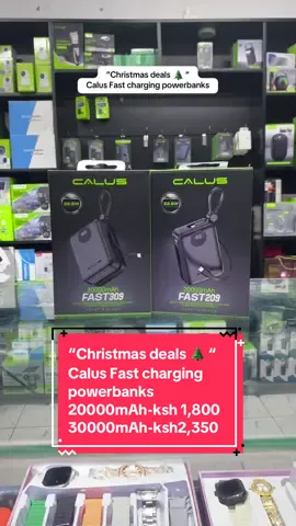 🎄 Christmas Deals 🌲✨ •⚡ Calus FastCharging Powerbanks •🔋 20,000mAh — Ksh 1,800 •🔋 30,000mAh — Ksh 2,350 •🎁 Festive prices  • Limited stock #CalusAccessorieKenya #fastchargingpowerbank #DealAlert #ChristmasDeals #HolidayOffers