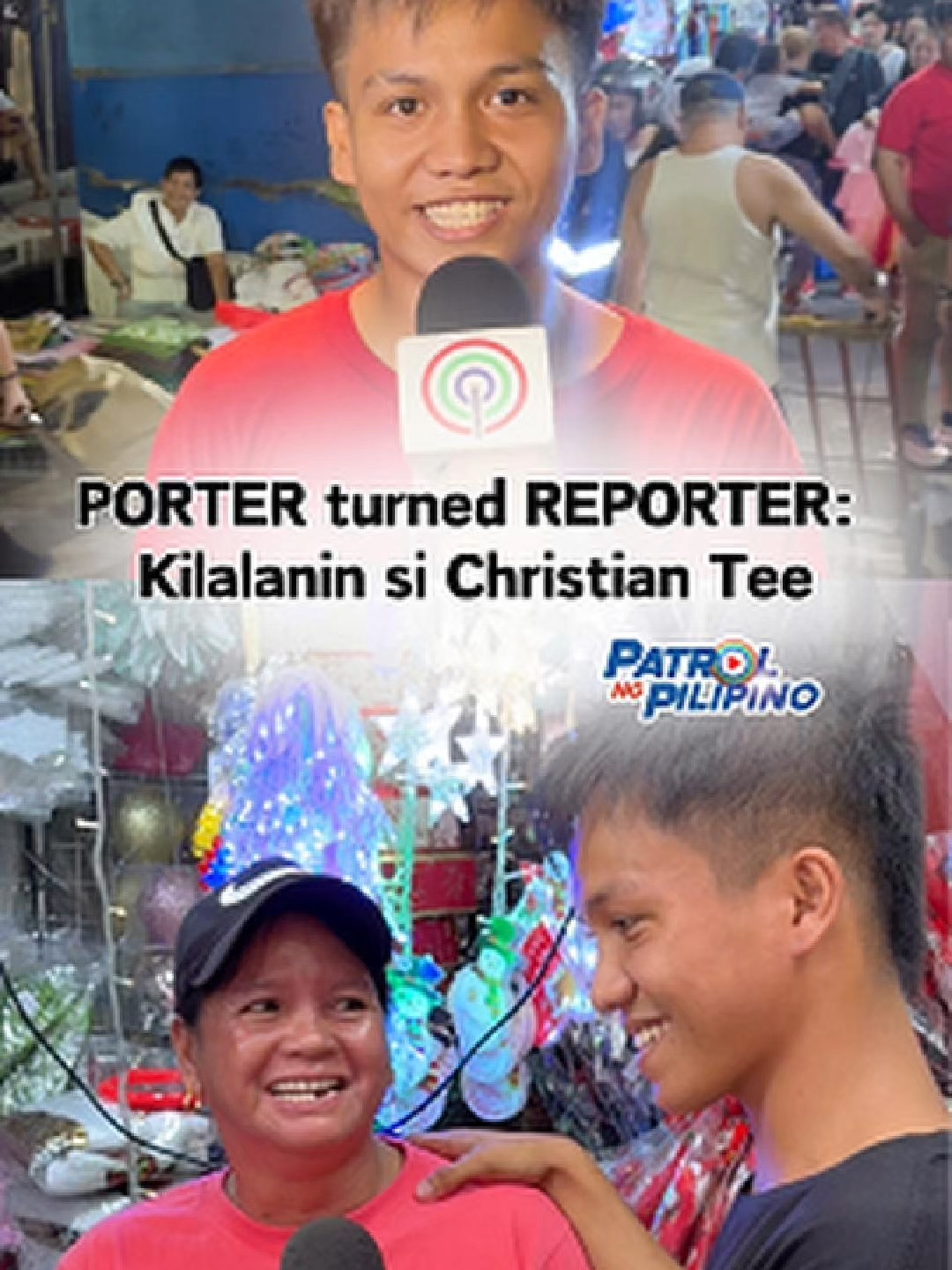 Ang nagbubuhat, ngayon nag-uulat! 💪🏽🎤 Napabilib ka ba sa viral “porter turned reporter” ng Divisoria na si Christian “Boy Buhat” Tee? Hindi lang mga bilihin ang kanyang bitbit sa araw-araw kundi ang pangarap maiahon ang sarili’t pamilya. Sabayan sila ni @jessiecruzatabscbnnews na kumalap ng balita at sumubok maging #PatrolngPilipino. Video produced with Justine Tataro #fyp #NewsPH #MobileJournalism #Journalism #Journalist #Kapamilya #ABSCBN #Reporter #TVPatrol #JessieCruzat #Divisoria #ChristianTee