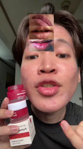 ten twenty pomegranate lipbalm gumamit kana den  #fyp #pomegranatelipbalm #darklips #drylips 