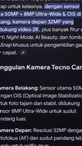 fitur kamera lengkap🤭🤭  #TECNOIndonesia #TECNOFansIndonesia #camon40series #CAMON40 @TECNO Indonesia Store @Tecno.jabar.jateng 