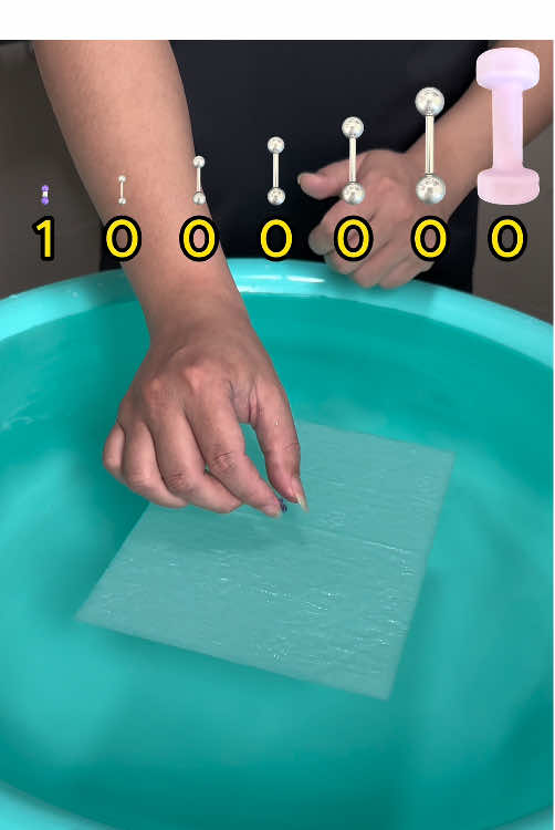 How much paper does it take to make the object float? #experiment #asmr 