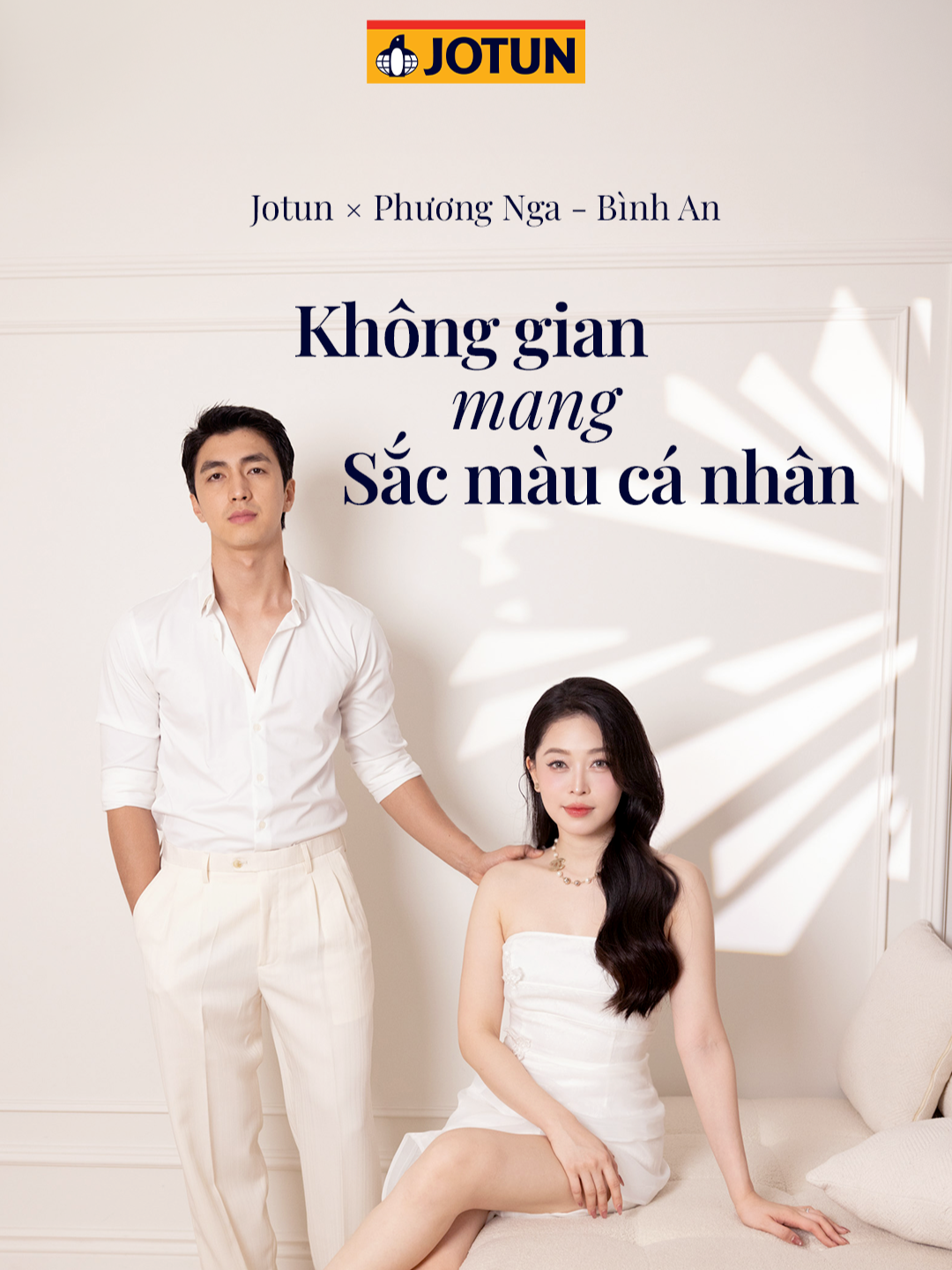 JOTUN  x PHƯƠNG NGA - BÌNH AN: KHÔNG GIAN MANG SẮC MÀU CÁ NHÂN Với tính chất công việc, vợ chồng @nanananana.nana - @binhan.dv thường xuyên khoác lên mình những trang phục đa dạng màu sắc để tỏa sáng trước ống kính, thế nhưng phía sau ánh đèn sân khấu, cặp đôi lại chọn ưu tiên trở về với những điều giản đơn, bình dị trong không gian tổ ấm. Lựa chọn sắc trắng tinh giản 0486 Early Rain, kết hợp cùng sơn nội thất cao cấp Majestic Đẹp Nguyên Bản với bề mặt mờ tinh tế, cả hai đã khéo léo tạo nên một không gian sống mang đậm dấu ấn cá nhân. ✨Cùng Jotun ngắm nhìn tổ ấm và khám phá câu chuyện đầy thú vị đằng sau của cặp đôi này nhé! Theo dõi ngay Jotun Việt Nam để cập nhật những xu hướng màu sắc mới và truyền cảm hứng kiến tạo không gian sống đẳng cấp! #Jotun #JotunVietNam #MajesticDepNguyenBan #SonNoiThat ----------------- *Do điều kiện ánh sáng, màu sơn trên tường chỉ mang tính chất tham khảo. Vui lòng truy cập website jotun.com.vn hoặc liên hệ đại lý Jotun chính hãng để được tư vấn chính xác.