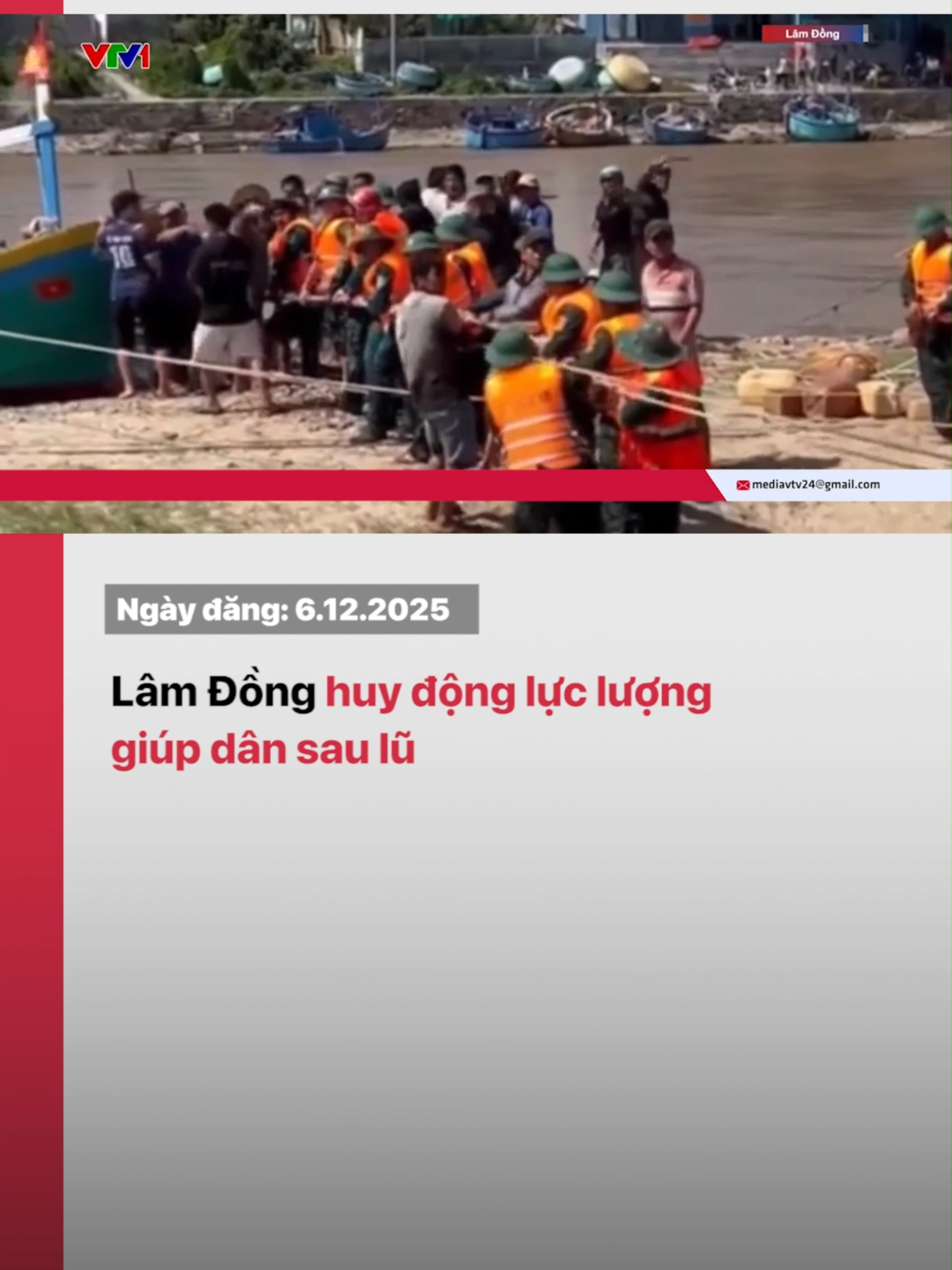 Nước bắt đầu rút tại nhiều khu vực ở Lâm Đồng. Ngay trong sáng nay (6/12), lực lượng chức năng và chính quyền địa phương đã huy động toàn bộ nhân lực để hỗ trợ người dân dọn dẹp, khắc phục hậu quả sau lũ và sớm đưa học sinh trở lại trường. #vtv24 #vtvdigital #tiktoknews