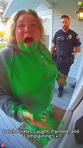 Porch Pirates Caught, Painted, and Complaining! 💥🎨📦😂#doorbellfails #PorchPirateFails #DoorbellCamera #CaughtOnCamera #FailCompilation