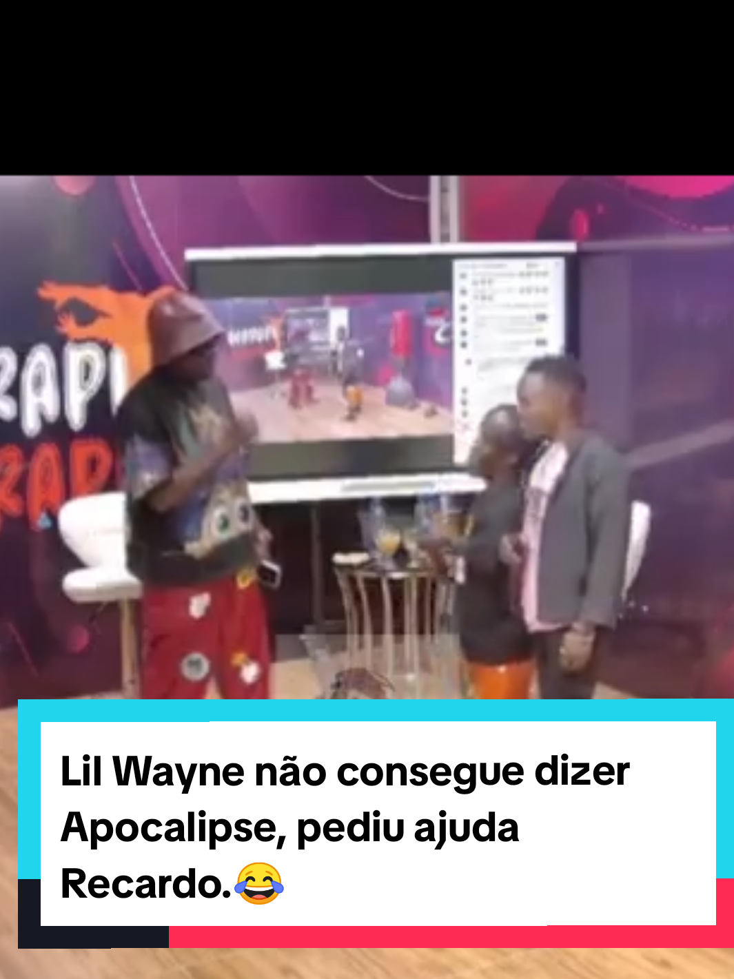 Lil Wayne não consegue dizer Apocalipse pediu ajuda Recardo. Lil WAYNE É a cena 😂😂🤣🤣