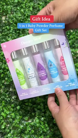 5 in 1 Baby Powder Gift Set andyan na rin po yun packaging po na ginamit ko ang size po nun is 6.18.5cm po #christmasgift #gift #dreamstarbabypowderperfume #giftidea #giveaway 