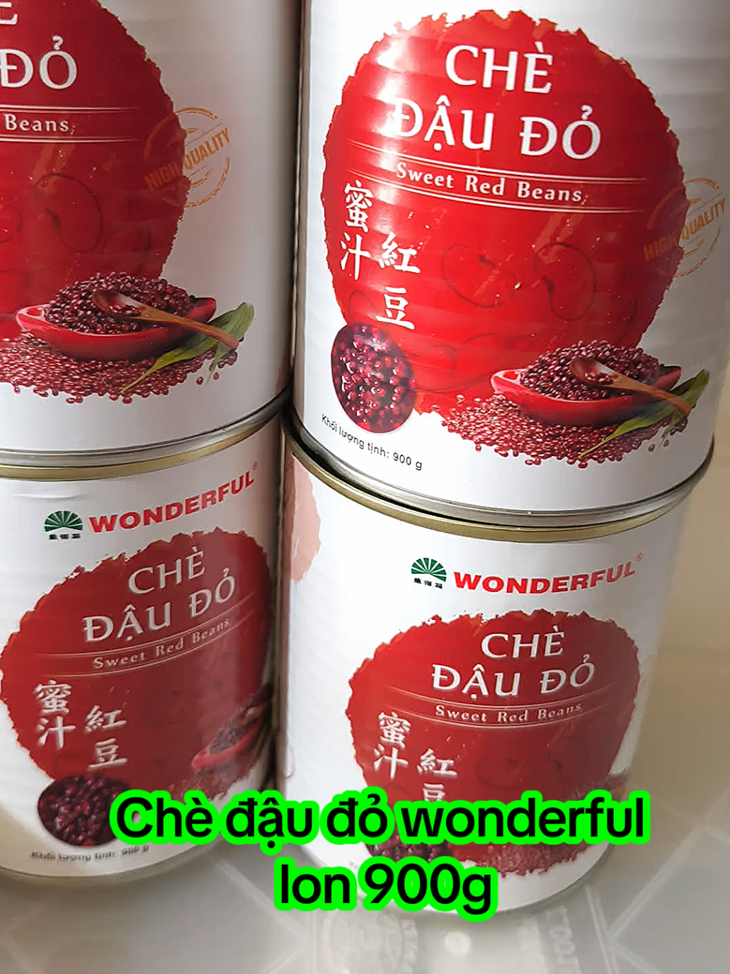 Chè đậu đỏ wonderful lon 900g #xuhuong#nguyenlieuphachequynhnhu#nguyenlieuphache#chedaudo#wonderfull