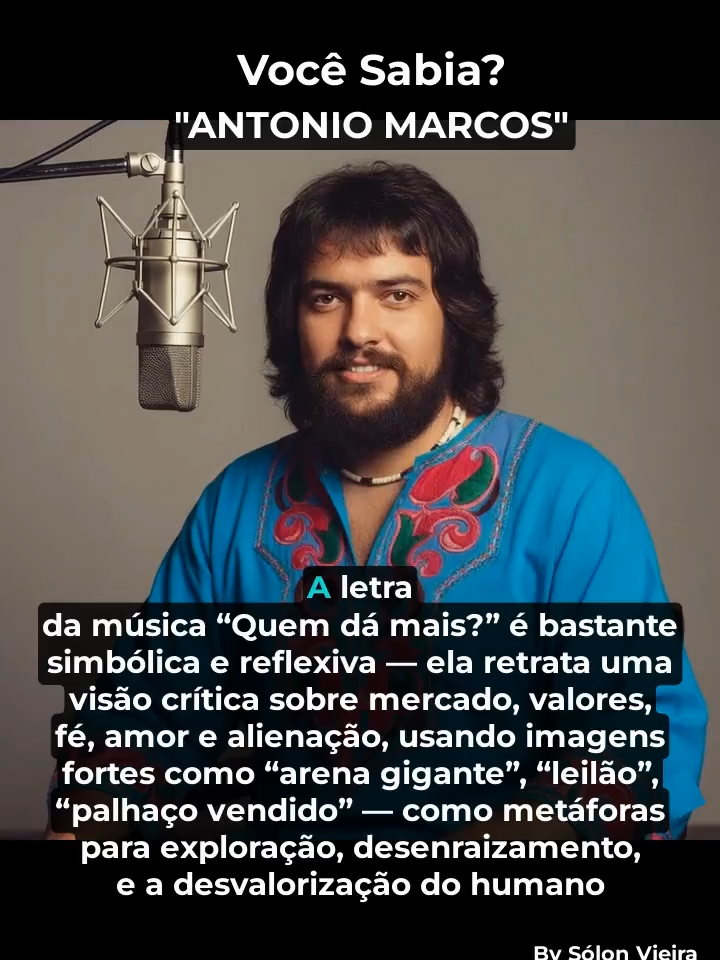 Você Sabia? ANTONIO MARCOS – (Quem dá mais?) Conheça nossos artistas em www.radioesse.digital #mpb #antoniomarcos
