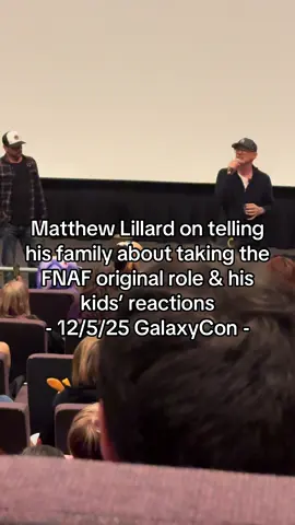 Matthew Lillard tells the story of telling his kids about taking the role of William Afton in the first FNAF movie & their reactions are hilarious! Filmed 12/5/25 at the Columbus GalaxyCon special event “Five Nights at Freddy’s 2” premiere with Matthew Lillard and Skeet Ulrich. #skeetulrich #matthewlillard #galaxycon #scream7 #fnaf2 