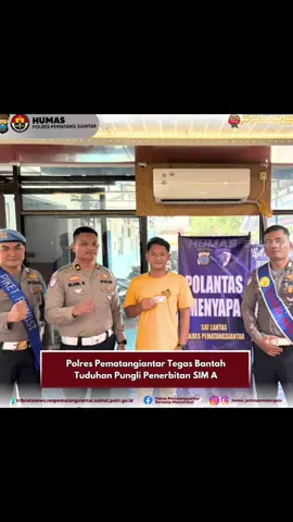 Polres Pematangiantar Tegas Bantah Tuduhan Pungli Penerbitan SIM A Kepala Satuan Lalu lintas (Kasat Lantas) Polres Pematangsiantar IPTU Friska Susana SH secara tegas membantah adanya dugaan pungutan liar (Pungli) penerbitan SIM A sebagaimana pemberitaan media online dan tiktok pada hari Senin 1 Desember 2025 kemarin. 