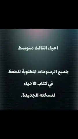 احياء الصف الثالث المتوسط  جميع الرسومات  #خارجيون  #الثالث_متوسط 