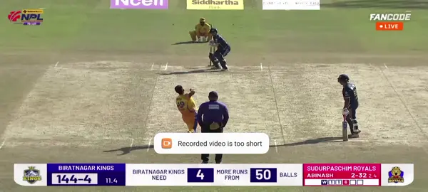 biratnagar kings👑vs sudurpaschim Royale 🎀 biratnagar won the match ☺