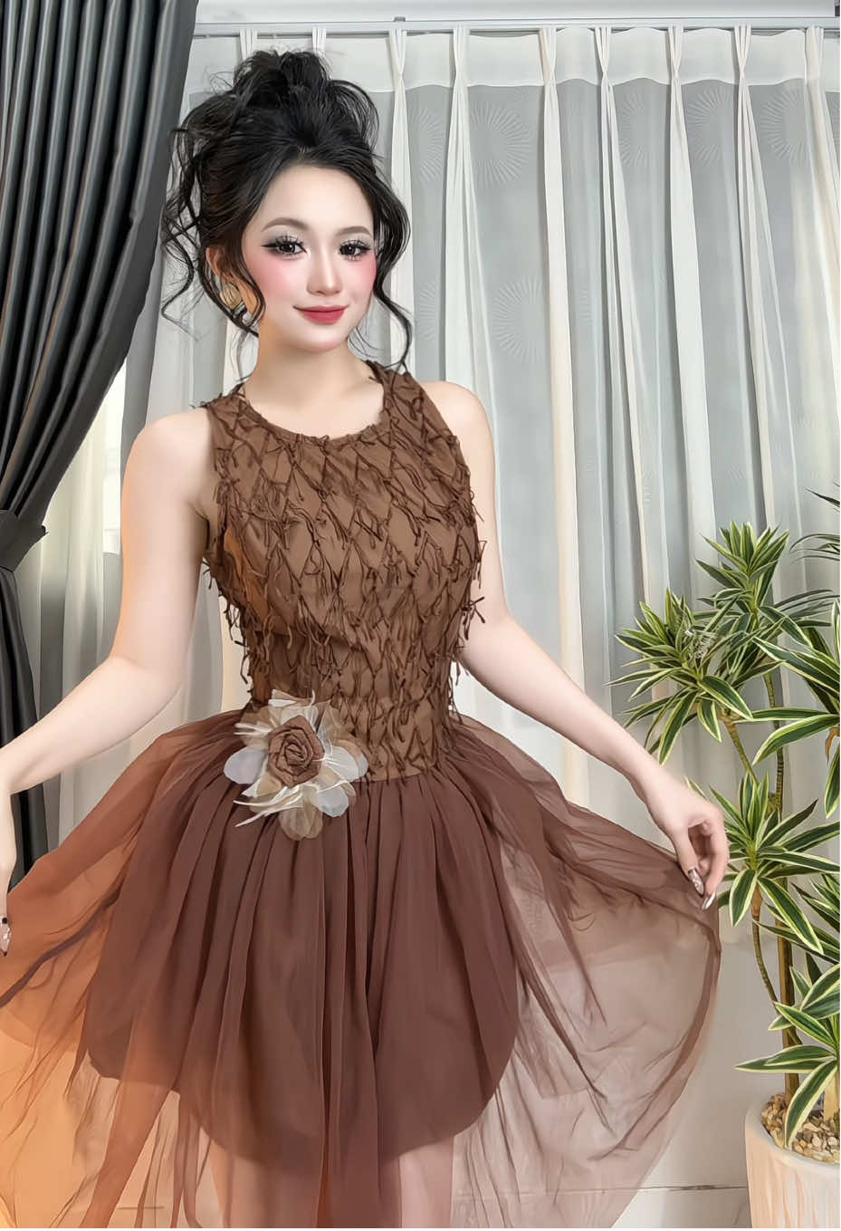 Đầm tiểu thư #PhươngThuyne #vaytieuthu #vaynu #vayxoeditiec 