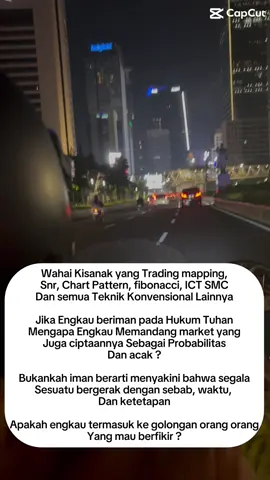 Semua tradisi teistik besar mengatakan: alam semesta berjalan dengan hukum, setiap sesuatu memiliki sebab, tidak ada kejadian tanpa ketetapan. Baik dalam Islam (sunnatullah), maupun dalam filsafat klasik (causality Aristotle), alam bukan chaos. Jika alam semesta tunduk pada hukum, maka tidak ada bagian dari alam yang “murni acak”. Termasuk: 	•	gerak air, 	•	cuaca, 	•	bintang, 	•	tubuh manusia, 	•	bahkan fenomena sosial dan ekonomi. Maka dari perspektif teologi murni: Acak adalah istilah manusia ketika mereka belum memahami hukum di balik fenomena. Inilah landasan kalimat SAG: “Tuhan tidak bermain dadu.” Dari Albert Enstein Ini ontologi hakikat wujud. Pasar adalah bagian dari alam semesta tunduk pada hukum Jika pasar: bergerak dalam waktu, memiliki ritme, memiliki batas pergerakan, memiliki pola sesi, memiliki tekanan mikro dan makro, maka fenomena ini secara logika lebih dekat ke sistem deterministik (berhukum) daripada sistem acak. Yang membuat trader merasa pasar acak adalah: pengetahuan mereka tentang sebab sangat terbatas, mereka hanya membaca harga bukan hukum, mereka bekerja pada domain efek, bukan sebab, mereka memakai kerangka epistemologi probabilistik Barat. Ketika sebab tidak diketahui → manusia menyebutnya probabilitas. Ketika sebab diketahui → manusia menyebutnya hukum. Itulah inti determinisme SAG. Karena trader konvensional: percaya pasar acak, bekerja dengan probabilitas, menolak determinisme, memakai asumsi random walk, memakai teori chaos, memakai pip sebagai angka acak, tidak memakai waktu sebagai sebab. Padahal secara teologi: acak → bukan ciptaan Tuhan (karena tak berhukum), hukum → ciptaan Tuhan (karena sebab-akibat). SAG lalu bertanya: “Apakah engkau termasuk orang-orang yang berfikir?” Ini bukan retorik. Ini ajakan: tinggalkan logika ketidaktahuan, naik ke epistemologi yang selaras dengan iman. Jadi Jika kita mengikuti: logika teologis, logika filsafat sebab-akibat, logika SAG tentang waktu sebagai variabel pasti, maka jawabannya: Jika pasar bagian dari ciptaan, ia tidak mungkin acak. Yang acak adalah pengetahuan manusia terhadap pasar, bukan pasarnya. Konvensional: “Pasar acak karena kami tidak tahu sebabnya.” SAG: “Pasar tampak acak karena kalian tidak tahu sebabnya.” Ini dua dunia yang berbeda. #sagtrader #sag #filsafat #trading #trader