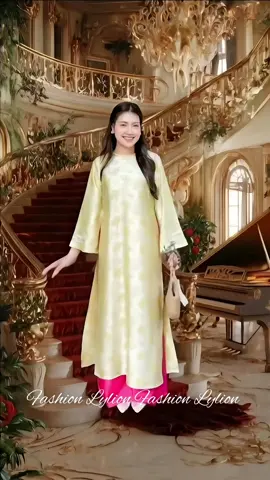 Áo dài cách tân nữ Thiên Hương dáng suông cổ tròn gấm tơ tằm #thoitrangnu #aodaiVietNam #aodaicachtan #fashionlylion  #aodaitet 