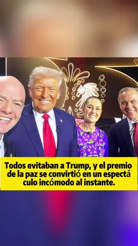 Todos evitaban a Trump, y el premio de la paz se convirtió en un espectáculo incómodo al instante.#trump #fyp #usa #foryou #us 