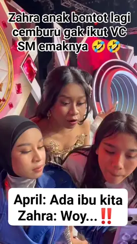zahra lagi ngambek tdk diajak vc ama april ama mila