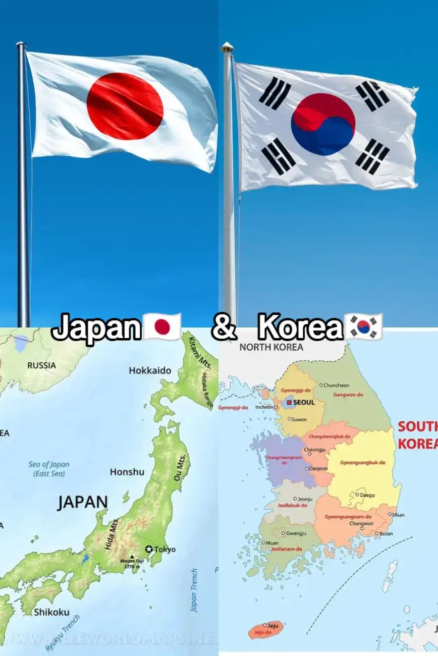 #We#are#japan #🇯🇵🇯🇵🇯🇵  #We#Are#korea #🇰🇷🇰🇷🇰🇷 #We#Love#JapanandKorea 🇰🇷🤝🇯🇵💫🌼🌸#countrys #beautyfullcountry ##population #asiacountry #JohnRamuk 