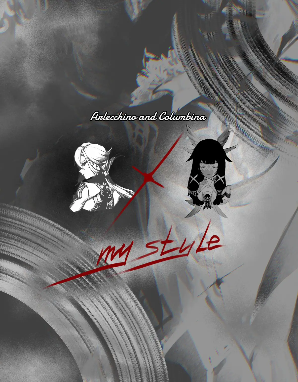 COLUMBINA x ARLECCHINO #genshin #arlecchino #columbina #art #edit 