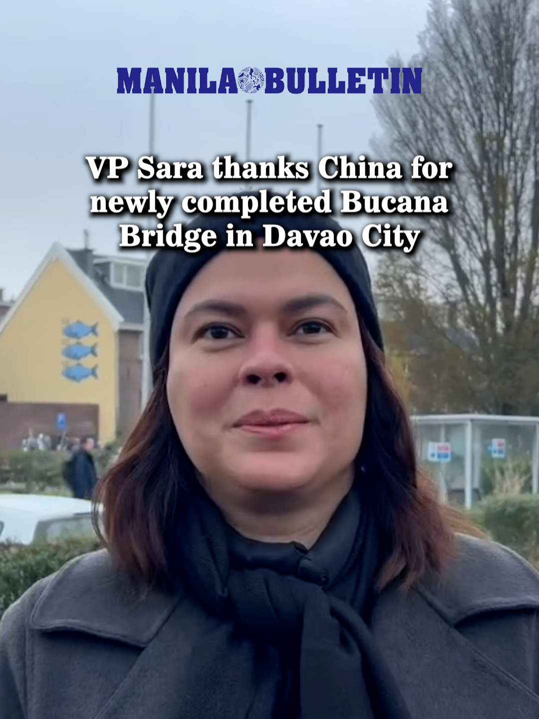 Vice President Sara Duterte expressed her gratitude to China for the construction of the Bucana Bridge, which connects the eastern and western coastal areas of Davao City, amid claims by the Marcos administration that it is one of its four legacy projects. (via Raymund Antonio | MB)  #MBNews #ManilaBulletin #News #NewsPH