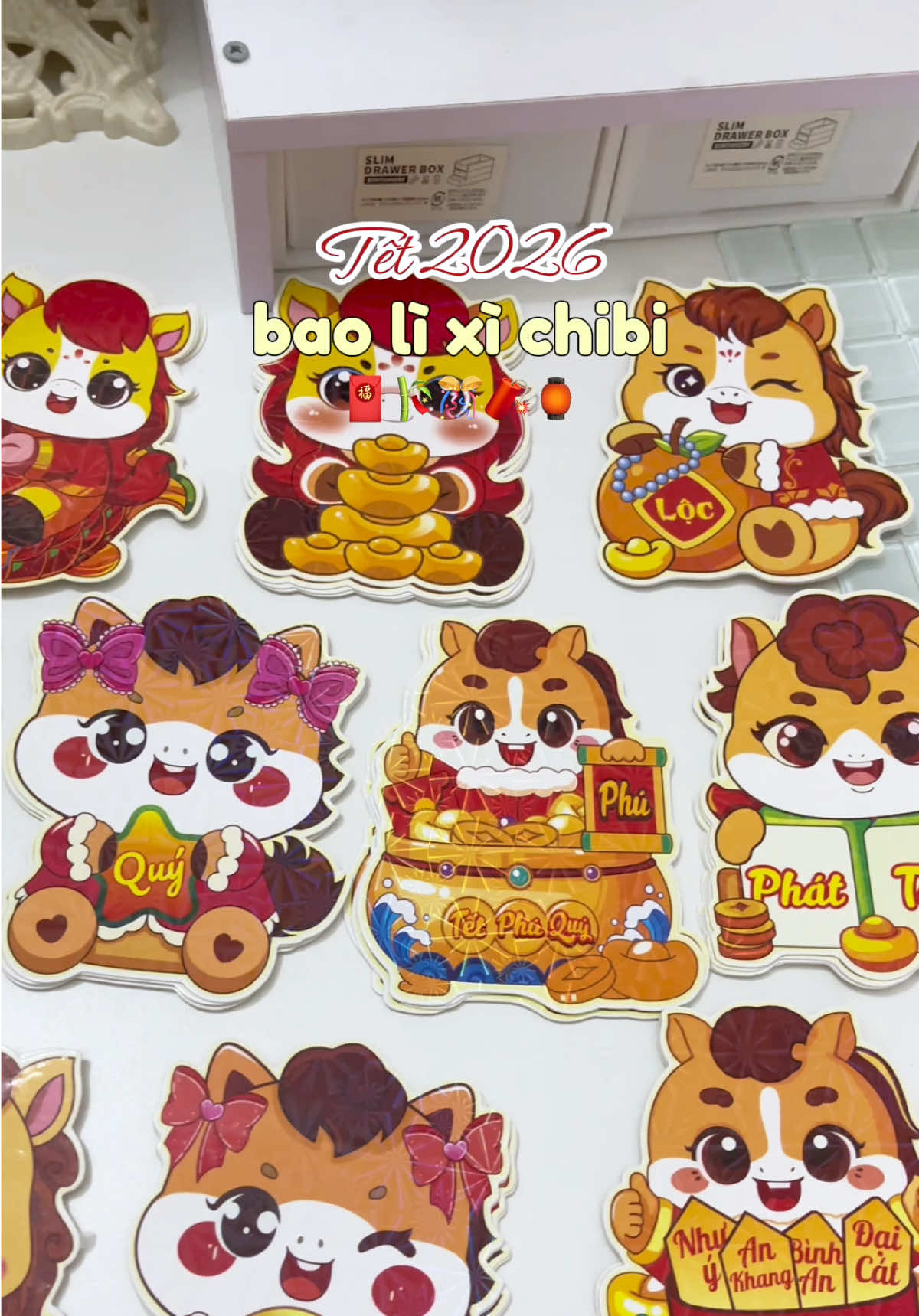 Lì xì tết chibi cưng lắm 🧨🧧🎇 #lixi #tet2026 #lixitet #tet #viral