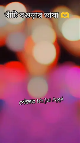 খাঁটি বগুড়ার ভাষা 🫶#বগুড়া❤️ #view nai😒 #vairal #juijui2704 
