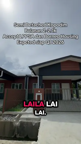 Jom beli rumah pertama! Rumah semi detached di Kopodim, Matang bakal siap tahun 2026. Berminat boleh check kelayakan dan booking segera ok! #SemiDetachedKuching #LandedKuching #PerumahanKopodim #Petravistana #LPPSA 